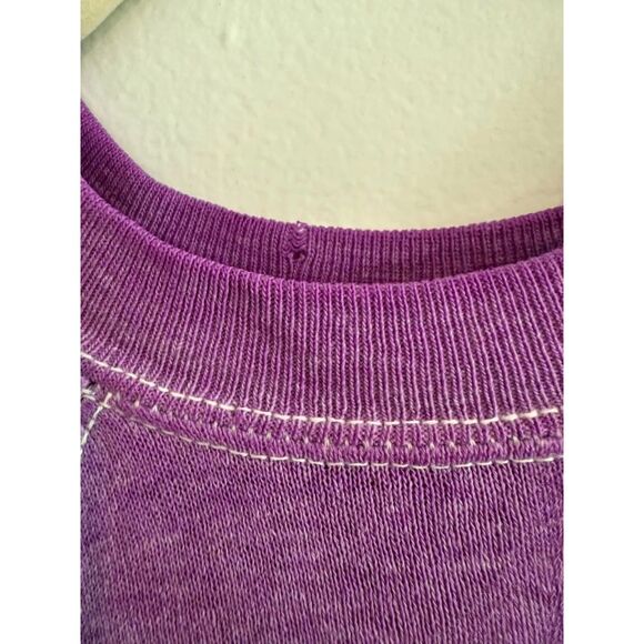 Vintage Short Sleeve Purple Sweatshirt - Picture 5 of 5